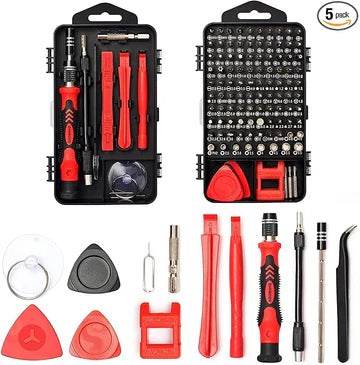 KIT DE DESTORNILLADORES 115 en 1 NEGRO